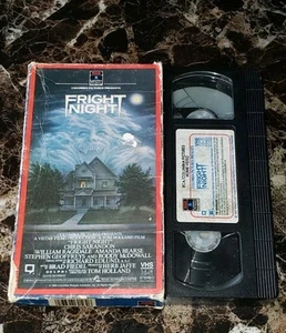 Vtg Fright Night Horror Movie VHS 1985 Columbia Pictures Side Box Red Border - Picture 1 of 4