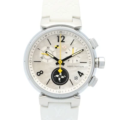 LOUIS VUITTON Tambour Chrono Lovely Cup Wrist Watch Q11BA Quartz SS rubber mens - Image 1 of 4