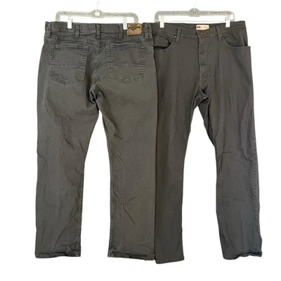 LOT OF 2 Wrangler Mens Jeans Straight Fit Denim Grey Size 36 x 30 - Image 1 of 4