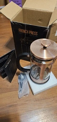 BAYKA Cafetera Prensa Francesa, Grande Clásica Cobre 304 Acero Inoxidable Café Foto 1 de 4