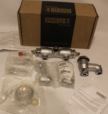 Chicago Faucets 305-VBRXKRCF - Service Sink Faucet, Wall-Mount - Rough Chrome - Image 1 of 3