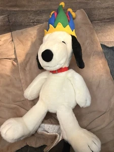 HUGE Snoopy Millennium Plush with Fleece Jester Hat Macy's Limited Edition 1999 - Picture 1 of 4