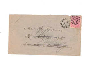 VICTORIA 1907 1d QV on Cover,cds ALLENDALE Vic near BALLARAT - Picture 1 of 1
