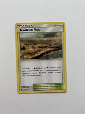 Devoured Field 93/111 Crimson Invasion Sun & Moon SM Pokemon NM  - Image 1 of 2