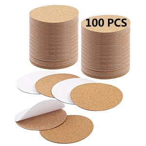 100 PIEZAS Corcho Autoadhesivo para Posavasos a Granel, Fondos de Posavasos Autoadhesivos2585 - Imagen 1 de 6