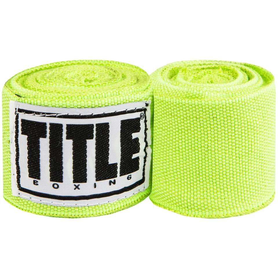 Title Boxing 180" Semi Elastic Mexican Handwraps - Neon Lime - Image 1 of 1