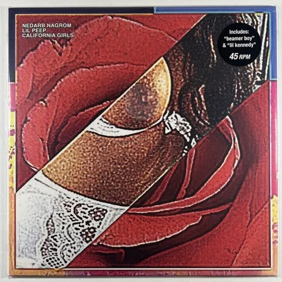 Lil Peep “California Girls” EP/AWAL LILP06 (Sealed) Tri-Color 45RPM Sticker 2025 - Image 1 of 2