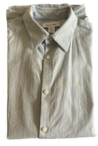 Men’s Calvin Klein cotton cashmere button-down shirt Slim Fit Stretch Sz-Sm - Picture 1 of 7