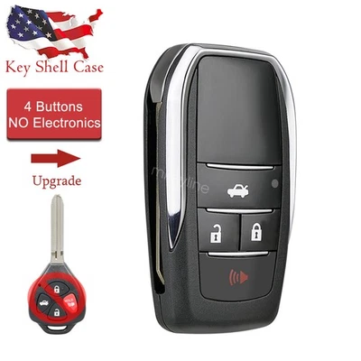 Para 2007 2008 2009 2010 Toyota Camry flip controle remoto chaveiro estojo capa 4 botões - Imagem 1 de 4