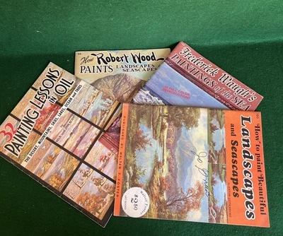 4 vtg Walter T. Foster How To Paint art books, Oil, Landscapes, Seascapes & more - Image 1 of 4