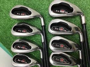 Callaway Big Bertha Iron Set 4-10,Ｗ 8pc Flex Stiff RCH 75i Graphite - Picture 1 of 6