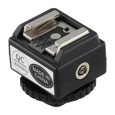 Metal+Plastic Hot Shoe Converter Black Adapter Port Kit Camera Photographers - Image 1 of 4