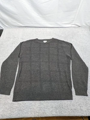 Мужской свитер Haggar XL серый с окном вязаный пуловер с круглым вырезом классический повседневный - Изображение 1 из 4