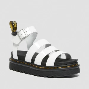 Sandalias Dr Martens para mujer Blaire blancas charol correa plataforma talla 7 - Imagen 1 de 16