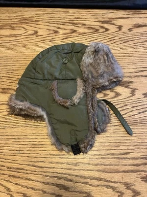 Sombrero de piel de trampero Yukon Tracks verde militar piel de conejo talla grande Foto 1 de 4