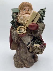 Woodland Santa With Basket Bird Present Christmas  - Picture 1 of 9
