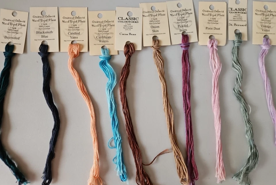 10 Skeins ~ CRESCENT COLOURS/CLASSIC COLORWORKS ~ Hand Dyed Thread  Grp. 5 - Image 1 of 1