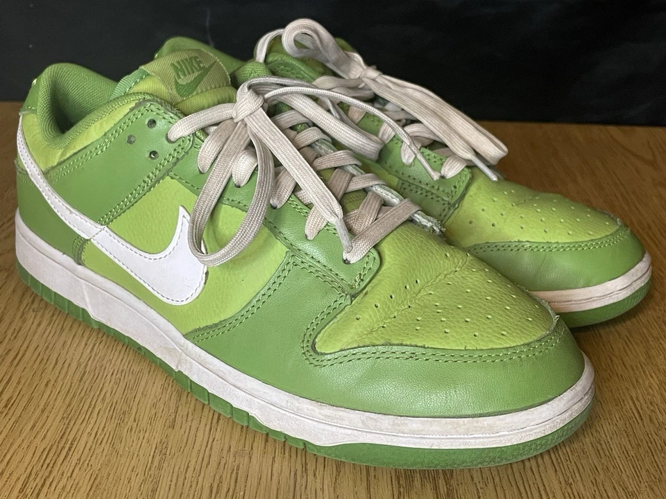 Tênis Nike masculino tamanho 9.5 Dunk Low GS 'clorofila' verde DJ6188-300 - Imagem 1 de 4
