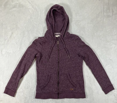 Roxy Suéter Sudadera con Capucha Cremallera Completa Púrpura Talla Pequeña Boho Surf Bolsillos Sudadera  Foto 1 de 4