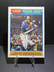 Topps Heritage Jackson Chourio Record Breaker #5 Milwaukee Brewers 2025 - Imagen 1 de 3