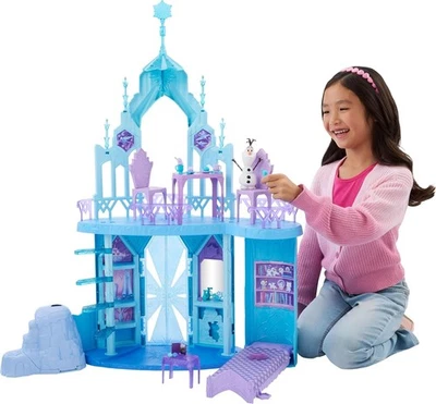 Mattel Disney Frozen Elsa Ice Castle Playset with Olaf Figure 2.5ft Tall NEW - Image 1 of 4