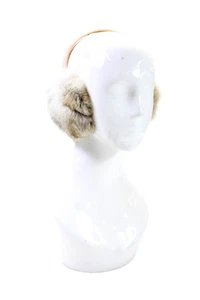 Michael Kors Womens Fur Velvet Combo Earmuffs Beige OS - Picture 1 of 7