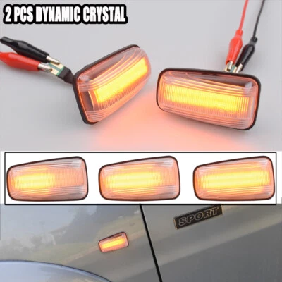 Прозрачный для Peugeot 306 1994-2000 2001 2002 2 ряда светодиодный динамический боковой габаритный фонарь - Изображение 1 из 4