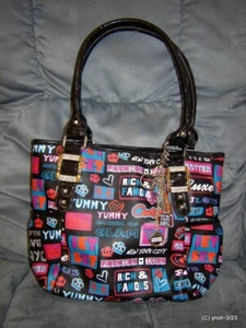 Kathy Van Zeeland Travel *Jet-Set* HANDBAG/TOTE/PURSE New York/Globe cellphone - Picture 1 of 12