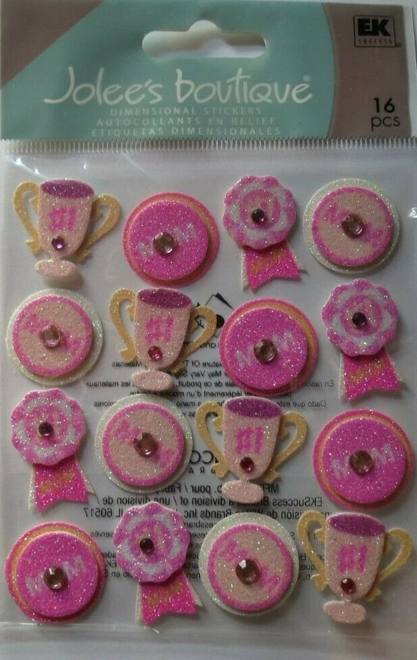 JOLEE'S BOUTIQUE I LOVE MOM #1 REPITE 16 PIEZAS PEGATINAS ÁLBUM DE RECORTES MANUALIDADES VACACIONES Foto 1 de 1