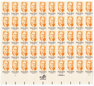 Scott #2095 Horace Mann Sheet of 50 Stamps - MNH - Image 1 of 2
