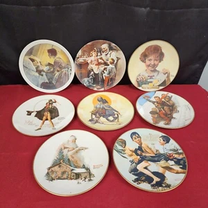 Vintage Lot of 8 Limited Edition Norman Rockwell Collection Plates - Picture 1 of 19