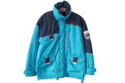 Vintage ELLESSE Ski Jacket Size L/XL outdoor mountains 90s style hooded blue - Image 1 of 4