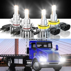4Pcs FOR Kenworth T370 T660 T600 T270 T800 T470 led Headlight Bulb High+Low Beam - Picture 1 of 10