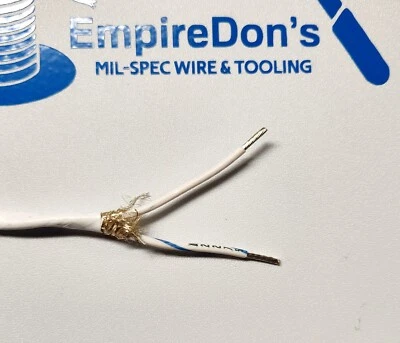 ASTRO INDUSTRIES M27500A12LE2S06 Mil-Spec 12 AWG 2 Cond, Shielded, Silver Plated, Stranded 10 ft