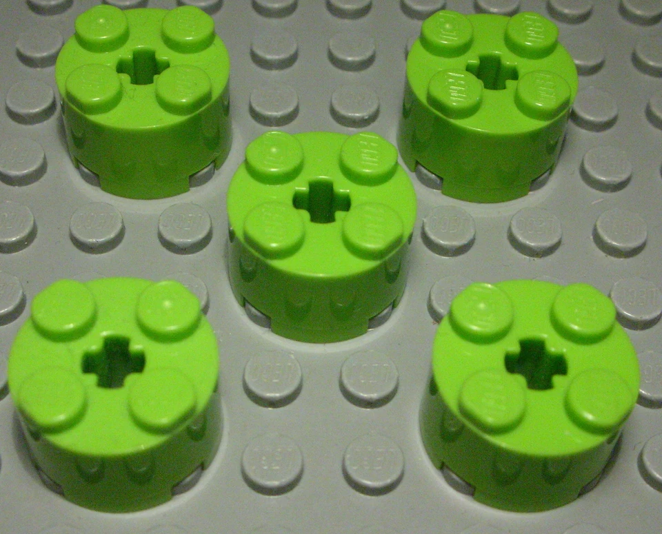 Lego Stein rund 2x2 lime Hellgrün 5 Stück                                  - Bild 1 von 1