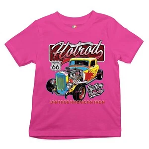 Vintage American Iron Youth T-shirt Hot Rod Route 66 Retro Racing Kids - Picture 1 of 29
