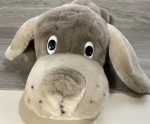 Animal Toy 1985 Puppies Plush Animal 15” Gray Hound Dog Pound Puppy Stuffed - Picture 1 of 7