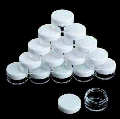 10Pcs MINI Plastic Box for Travel Jar Containers Round Cosmetic Makeup Cream Pot - Image 1 of 4
