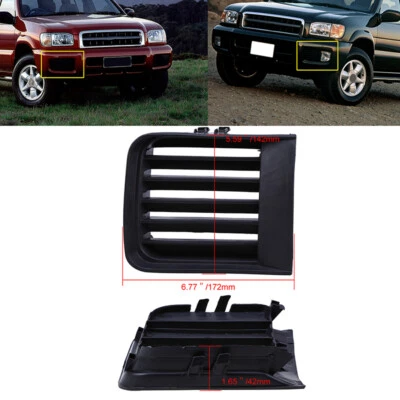 Cubierta de moldura de parrilla antiniebla para parachoques delantero Fit Nissan Pathfinder R50 1999-2004 2 piezas Foto 1 de 4