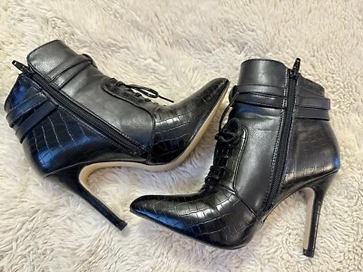 Bota ALTUZARRA of Target Botín Negro Imitación Cuero Punta Tacón Tobillo 7 Foto 1 de 4