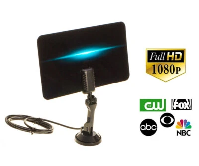 Antena de TV digital ultra delgada interior 30 millas HDTV 1080p VHF UHF FM lote múltiple Foto 1 de 4