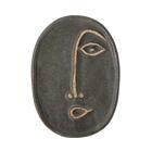 Bloomingville Caesar Tablett, in Braun, aus Steingut, 15,5x10 cm, mit Gesicht