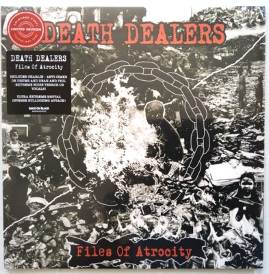 Death Dealers – Files Of Atrocity 2021 reissue red LP Album vinyl record MINT - Image 1 of 4