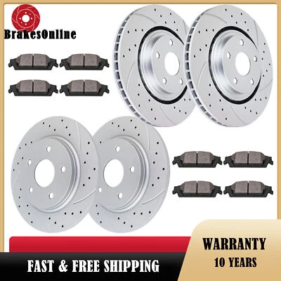 Front & Rear Brake Rotors Pads Kit fit for Dodge Grand Caravan 2008-2012 Brakes - Image 1 of 4