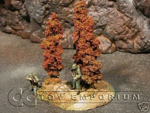 "RETIRED"  Build-a-Rama 1:32 Hand Painted WWII Fall Tree Group - Picture 1 of 1