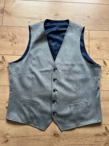 Anzugweste, Casual Weste für Anzug, Sakko, Blau / Grau Gr. 54 - Bild 1 von 8