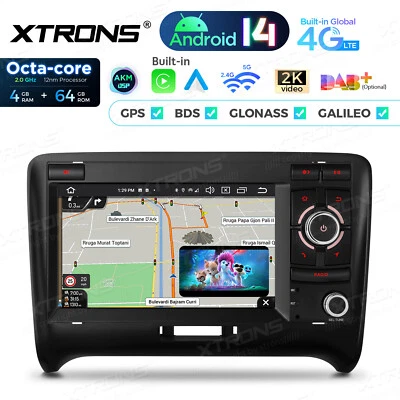7 Zoll Android 14 Autoradio Für Audi TT 8J MK2 4G+64G CarPlay GPS NAVI Global 4G - Bild 1 von 4