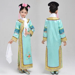 Girls Qing Dynasty Princess Dress Suit Chinese Traditional Style Costume Cosplay - Picture 1 of 15