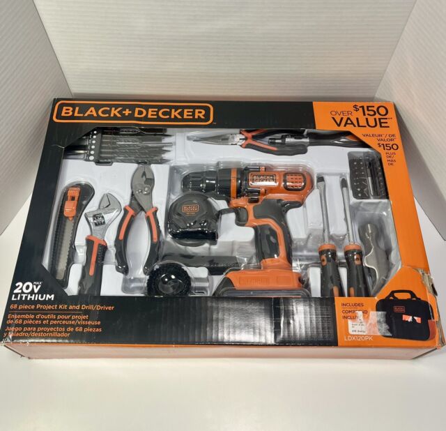 Black & Decker BDCD120VA 20V Lithium Drill/Driver Project Kit