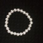 Women's Simple White Simulated Pearl Bracelet Bangle Jewellery Gift UK